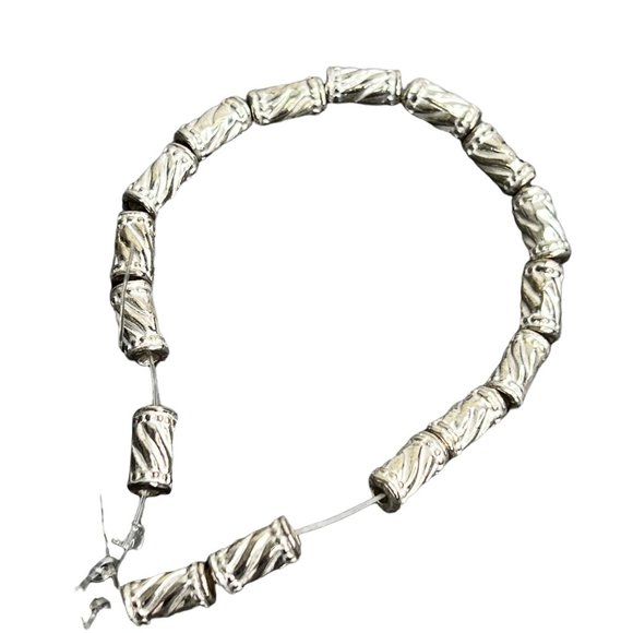 Darice Silver Plated Metal Strung Beads 5x11mm Jewelry Making Findings NWT - Picture 1 of 4